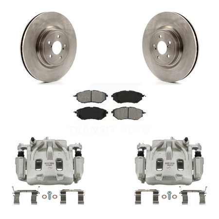 Front Disc Brake Caliper Rotors Semi-Metallic Pad Kit For Subaru Forester Outback Legacy KC8-100139S