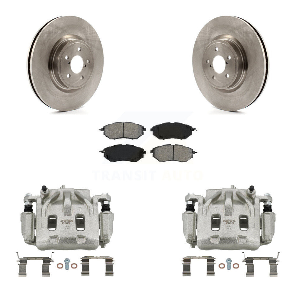 Front Disc Brake Caliper Rotors Semi-Metallic Pad Kit For Subaru Forester Outback Legacy KC8-100139S