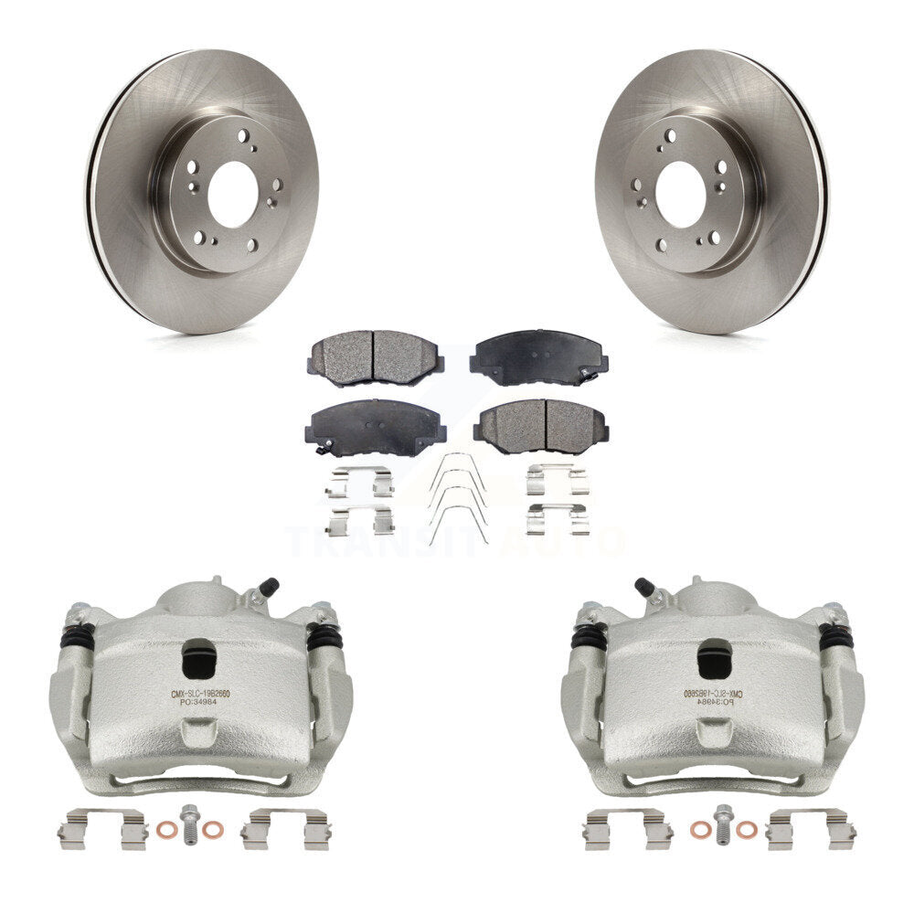 Front Disc Brake Caliper Rotors And Semi-Metallic Pads Kit For 2013 Acura ILX 2.0L KC8-100140P