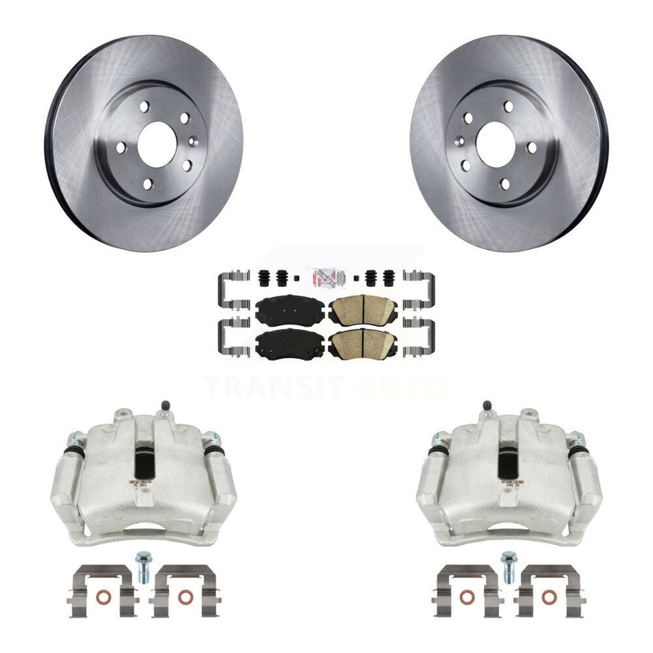 Front Disc Brake Caliper Rotors And Ceramic Pads Kit For Buick LaCrosse Regal Chevrolet Malibu Limited KC8-100141N
