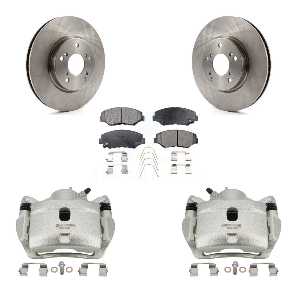 Front Disc Brake Caliper Rotors And Semi-Metallic Pads Kit For Honda Civic KC8-100141P