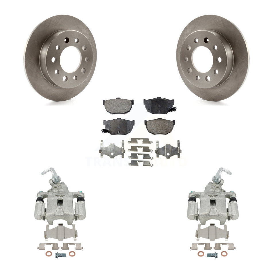 Rear Disc Brake Caliper Rotors And Ceramic Pads Kit For Hyundai Tiburon KC8-100141T