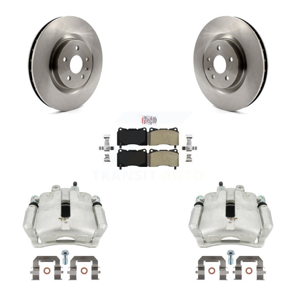 Front Disc Brake Caliper Rotors And Semi-Metallic Pads Kit For 2012-2013 Buick Regal 2.4L With Brembo Calipers KC8-100142N