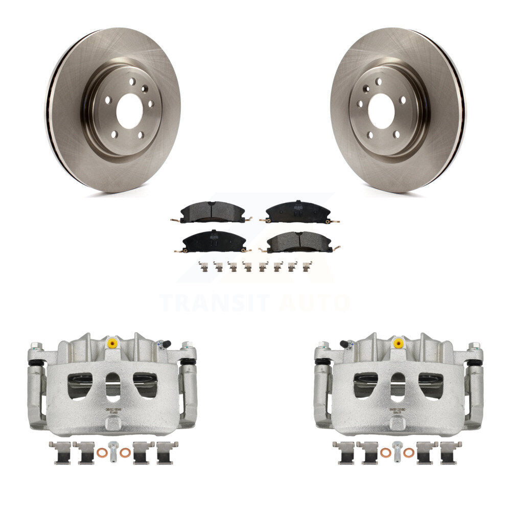 Front Brake Caliper Rotor Semi-Metallic Pad Kit For Ford Explorer With Heavy Duty Brakes KC8-100143P