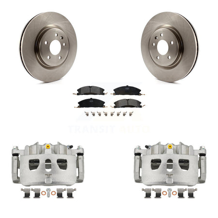 Front Brake Caliper Rotor Semi-Metallic Pad Kit For Ford Explorer With Heavy Duty Brakes KC8-100143P
