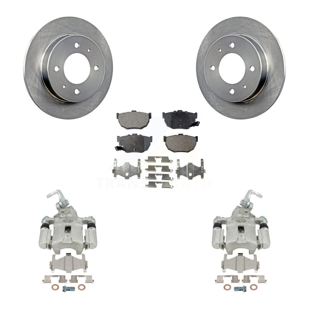 Rear Disc Brake Caliper Rotors And Ceramic Pads Kit For Hyundai Elantra rear brakes KC8-100143T by Transit Auto