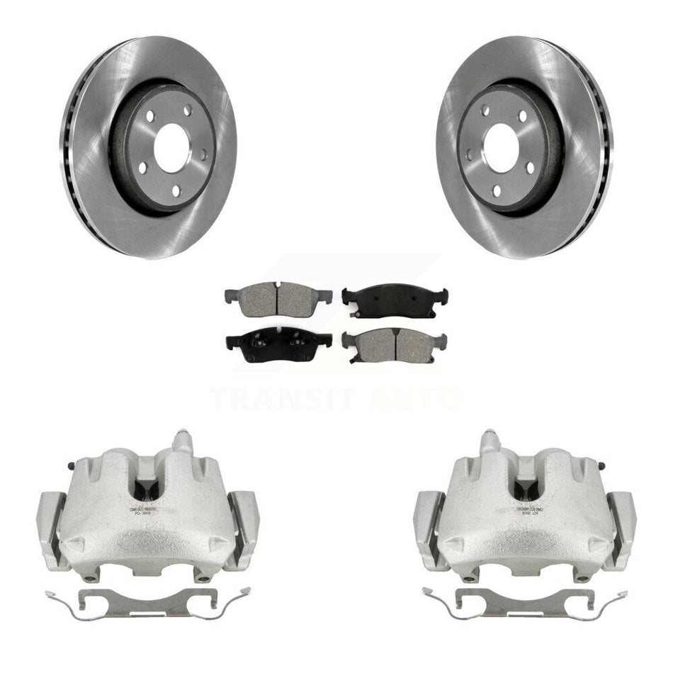 Front Disc Brake Caliper Rotors And Semi-Metallic Pads Kit For Jeep Grand Cherokee Dodge Durango KC8-100144S by Transit Auto