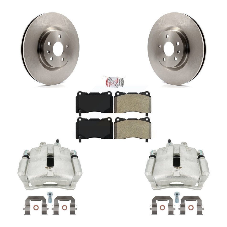 Front Disc Brake Caliper Rotors And Semi-Metallic Pads Kit For 2014-2017 Buick Regal 2.4L With Brembo Calipers KC8-100145N by Transit Auto