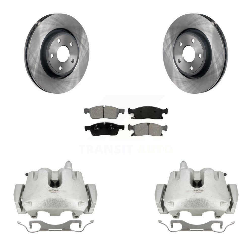 Front Disc Brake Caliper Rotors And Semi-Metallic Pads Kit For Jeep Grand Cherokee Dodge Durango KC8-100145S by Transit Auto