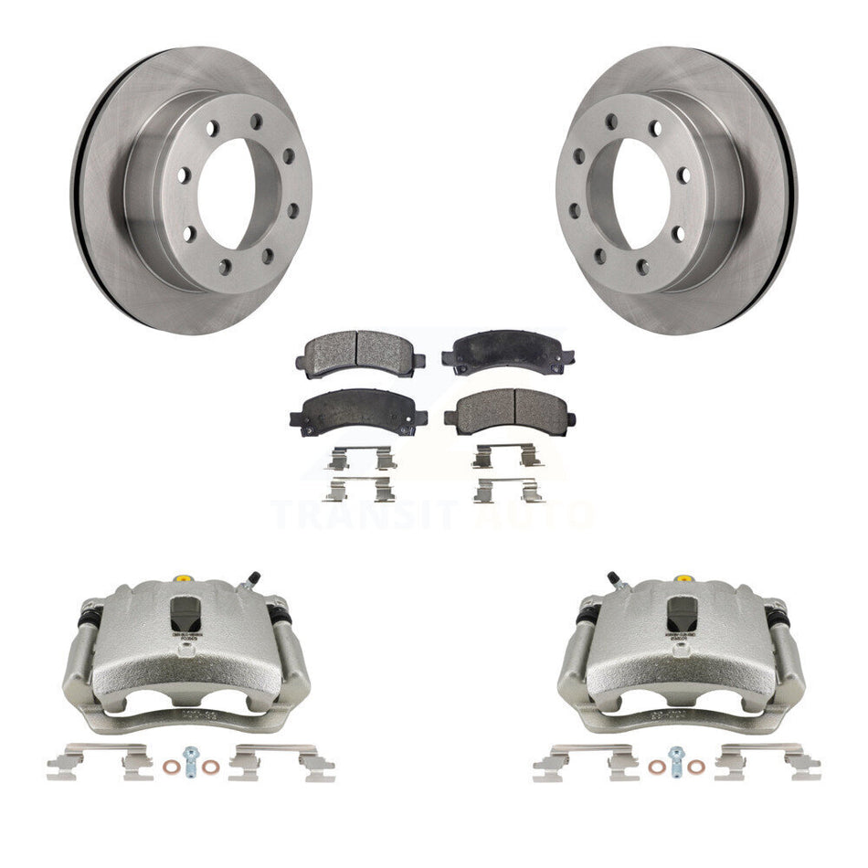 Rear Disc Brake Caliper Rotors And Ceramic Pads Kit For Chevrolet Express 3500 2500 GMC Savana KC8-100147T