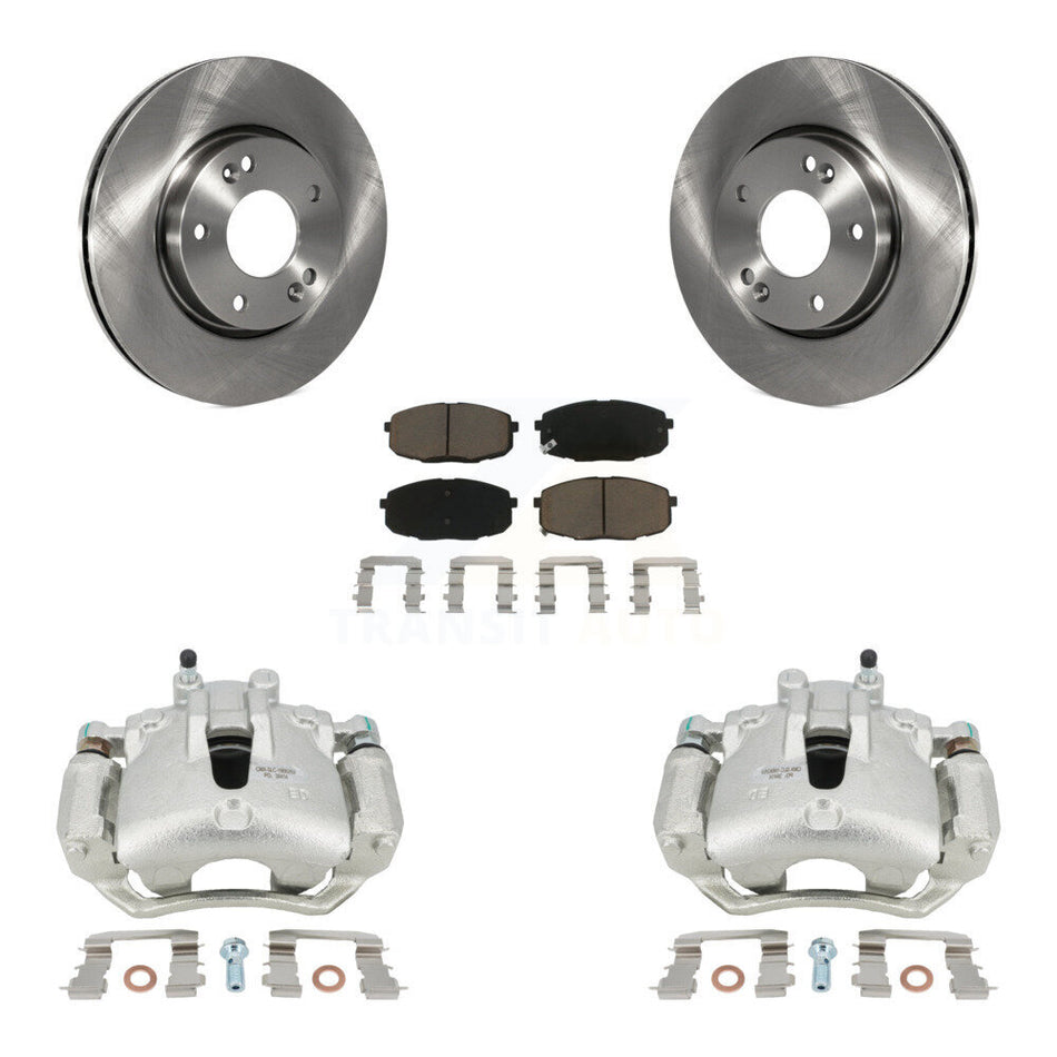 Front Disc Brake Caliper Rotors And Ceramic Pads Kit For Hyundai Elantra KC8-100149C