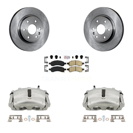 Front Brake Caliper Rotors Ceramic Pad Kit For GMC Acadia Buick Enclave Chevrolet Saturn KC8-100149N