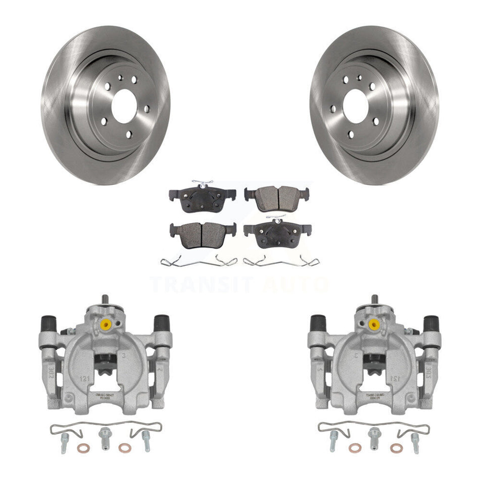 Rear Disc Brake Caliper Rotors And Ceramic Pads Kit For Ford Fusion Lincoln MKZ KC8-100150T