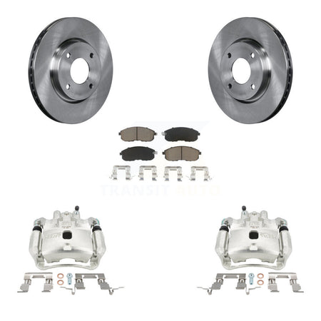 Front Disc Brake Caliper Rotors And Ceramic Pads Kit For Nissan Versa Cube KC8-100151C