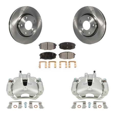 Front Disc Brake Caliper Rotors And Semi-Metallic Pads Kit For Hyundai Elantra KC8-100151P by Transit Auto