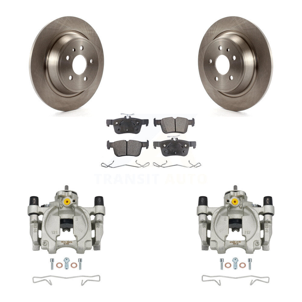 Rear Disc Brake Caliper Rotor Ceramic Pad Kit For Ford Escape Fusion Lincoln MKC MKX MKZ KC8-100151T