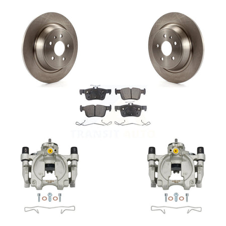 Rear Disc Brake Caliper Rotor Ceramic Pad Kit For Ford Escape Fusion Lincoln MKC MKX MKZ KC8-100151T