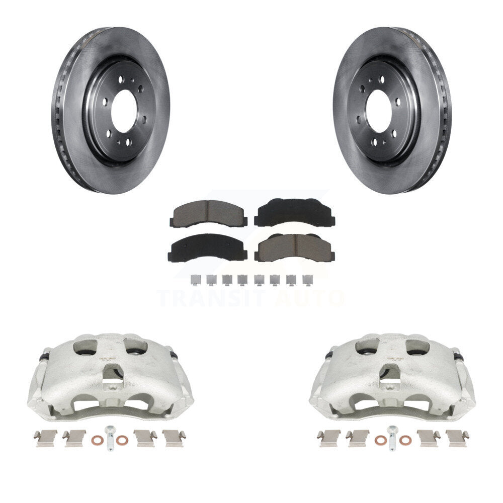 Front Disc Brake Caliper Rotors And Ceramic Pads Kit For Ford F-150 Expedition Lincoln Navigator KC8-100152C by Transit Auto