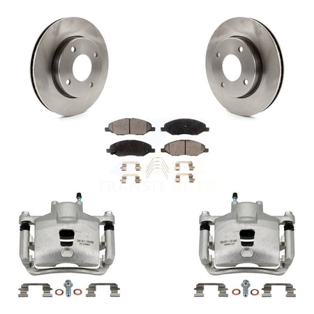 Front Disc Brake Caliper Rotor And Semi-Metallic Pad Kit For 2009-2011 Nissan Versa 1.6L KC8-100152P