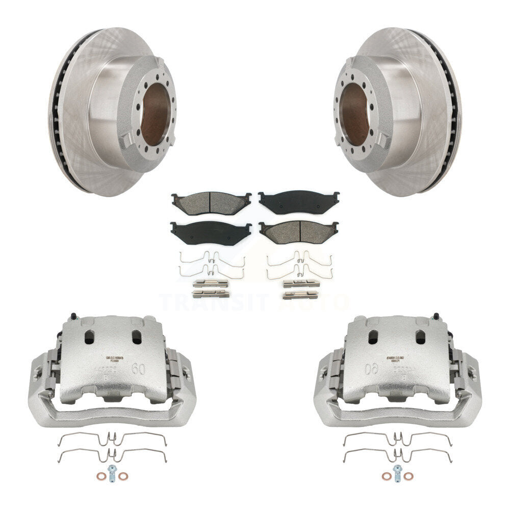 Front Disc Brake Caliper Rotors And Semi-Metallic Pads Kit For International TerraStar KC8-100152S