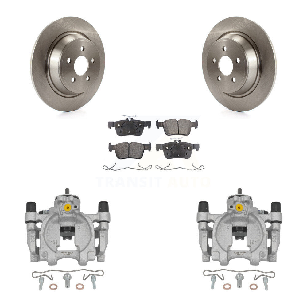 Rear Brake Caliper Rotor And Ceramic Pad Kit For Ford Fusion Lincoln MKZ Continental SSV KC8-100152T