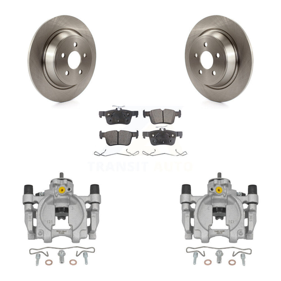 Rear Brake Caliper Rotor And Ceramic Pad Kit For Ford Fusion Lincoln MKZ Continental SSV KC8-100152T