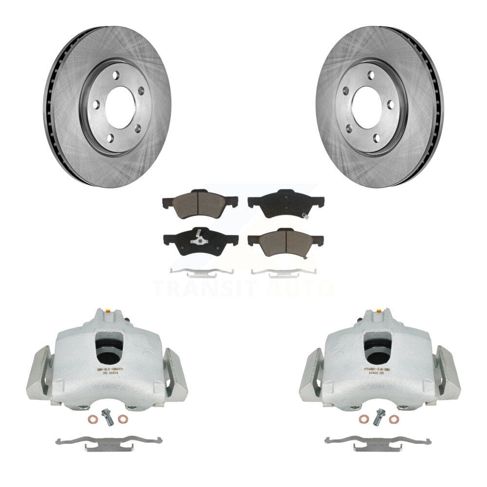 Front Disc Brake Caliper Rotors And Ceramic Pads Kit For Dodge Grand Caravan Chrysler Town & Country KC8-100154C by Transit Auto