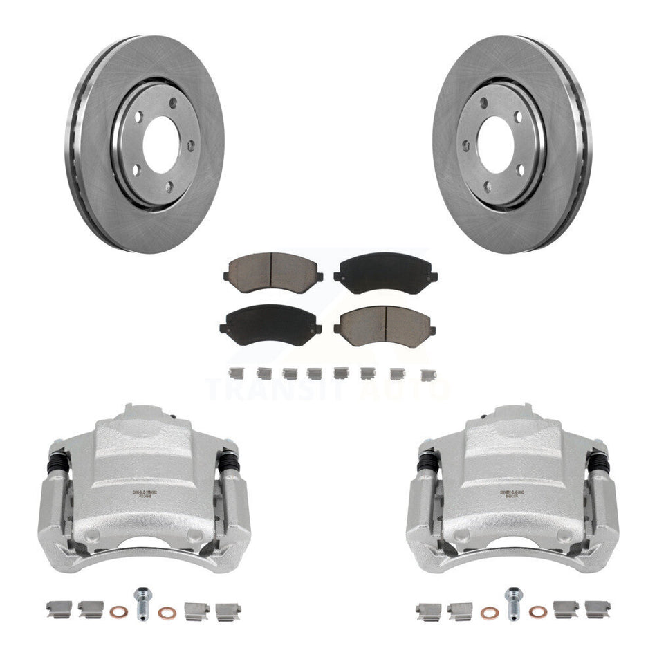 Front Disc Brake Caliper Rotor & Ceramic Pad Kit For Dodge Caravan Grand Chrysler Town KC8-100155C
