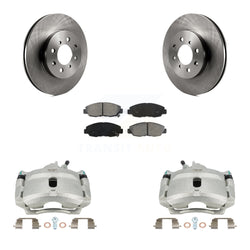 Front Disc Brake Caliper Rotors And Semi-Metallic Pads Kit For Honda Civic Insight Acura EL KC8-100155S