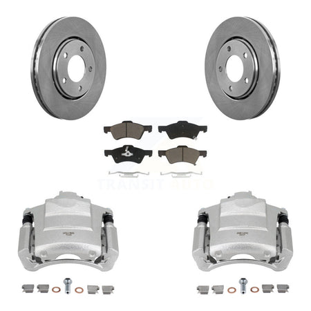 Front Disc Brake Caliper Rotors And Ceramic Pad Kit For 2004 Dodge Caravan From 12 01 03 KC8-100156C