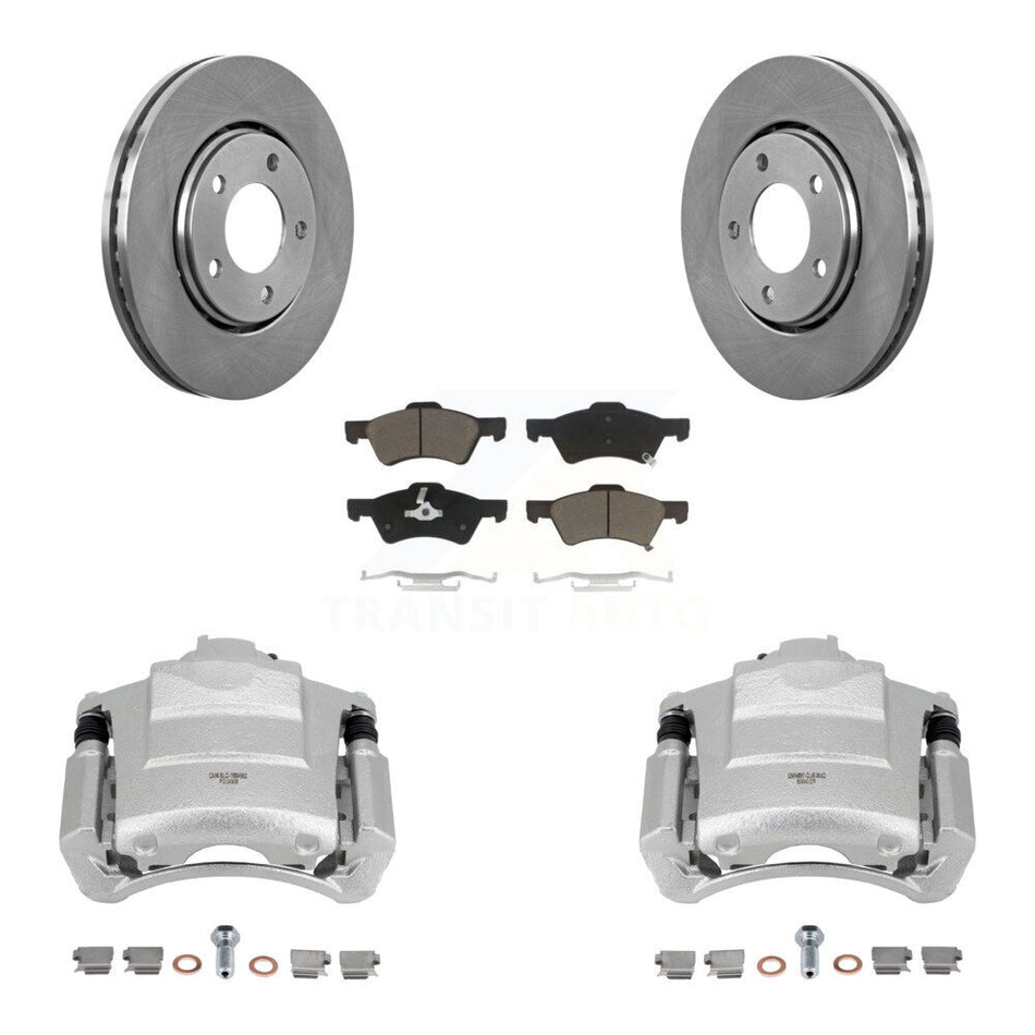 Front Disc Brake Caliper Rotors And Ceramic Pad Kit For 2004 Dodge Caravan From 12 01 03 KC8-100156C