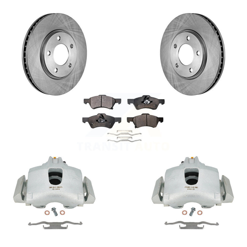 Front Disc Brake Caliper Rotors And Semi-Metallic Pads Kit For Dodge Grand Caravan Chrysler Town & Country KC8-100156P
