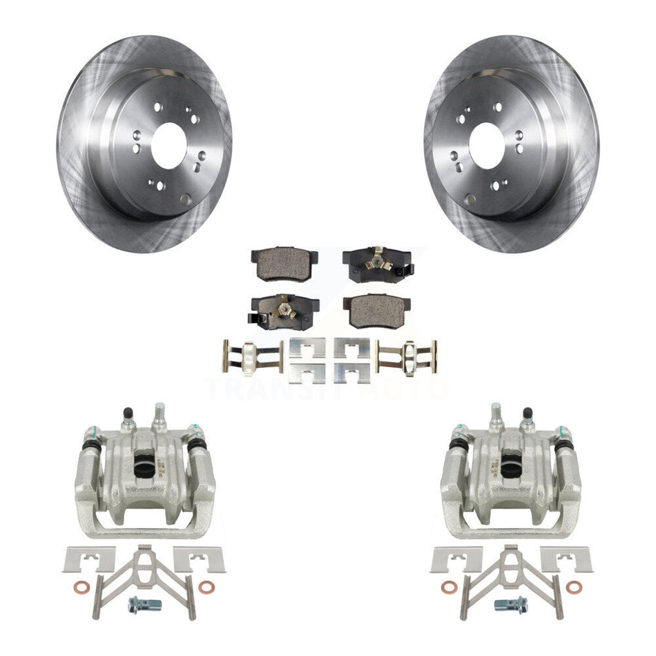 Rear Disc Brake Caliper Rotors And Ceramic Pads Kit For Honda CR-V Acura RDX KC8-100156T