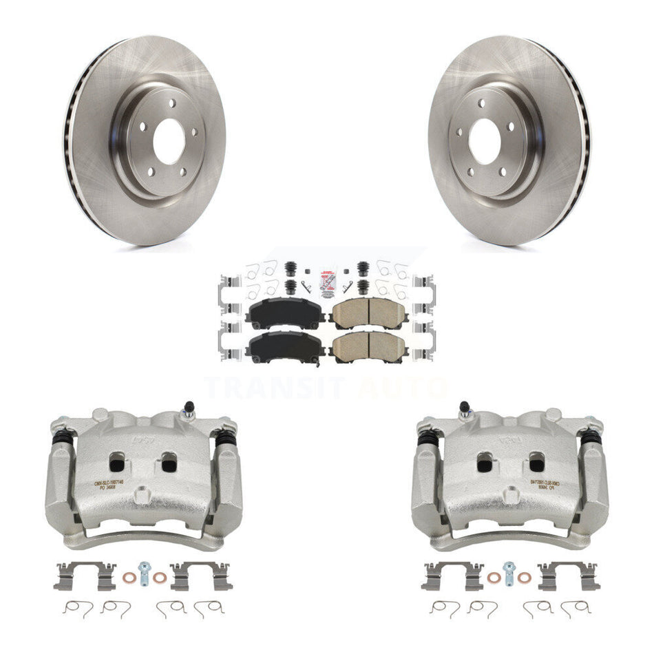 Front Disc Brake Caliper Rotors And Ceramic Pads Kit For Nissan Rogue KC8-100158N