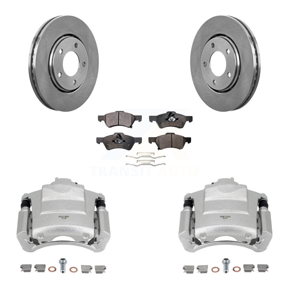 Front Brake Caliper Rotor And Semi-Metallic Pad Kit For 2004 Dodge Caravan From 12 01 03 KC8-100158P