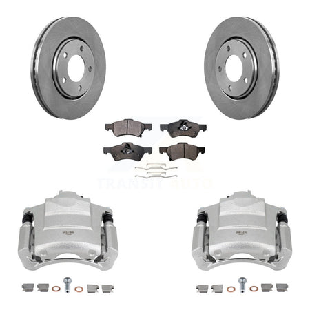 Front Brake Caliper Rotor And Semi-Metallic Pad Kit For 2004 Dodge Caravan From 12 01 03 KC8-100158P