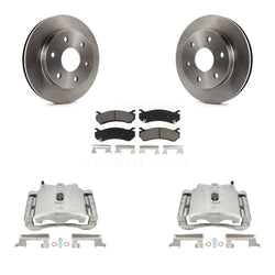 Front Brake Caliper Rotor Ceramic Pad Kit For Chevrolet Silverado 1500 GMC Tahoe Sierra Suburban Yukon Avalanche XL Cadillac Classic Escalade Express Astro ESV EXT Savana 2500 KC8-100159C