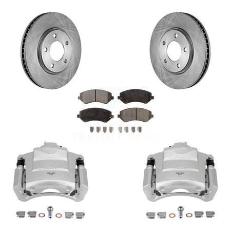 Front Brake Caliper Rotor Semi-Metallic Pad Kit For Dodge Grand Caravan Drum rear brakes KC8-100159P