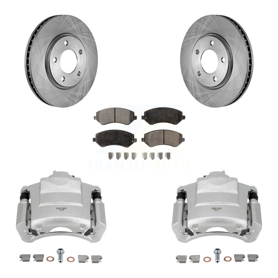 Front Brake Caliper Rotor Semi-Metallic Pad Kit For Dodge Grand Caravan Drum rear brakes KC8-100159P