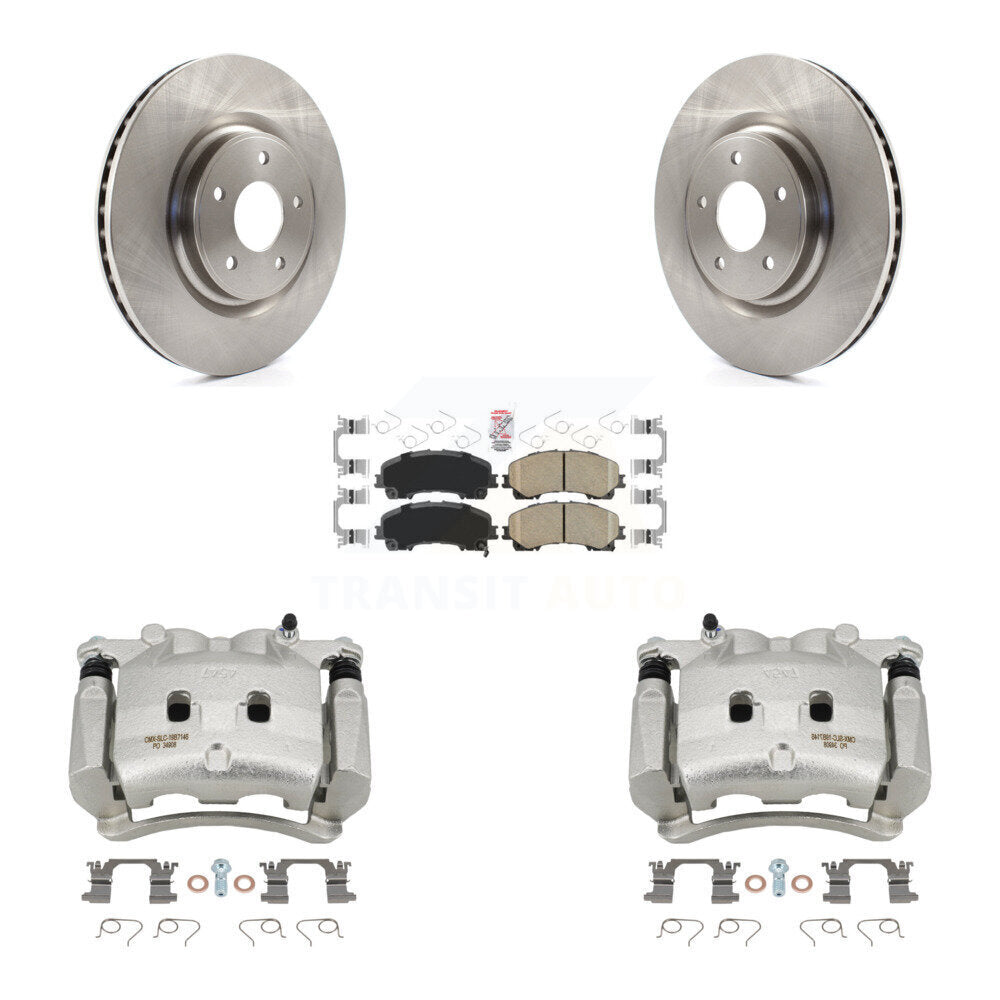 Front Disc Brake Caliper Rotors And Ceramic Pads Kit For Nissan Rogue KC8-100160N