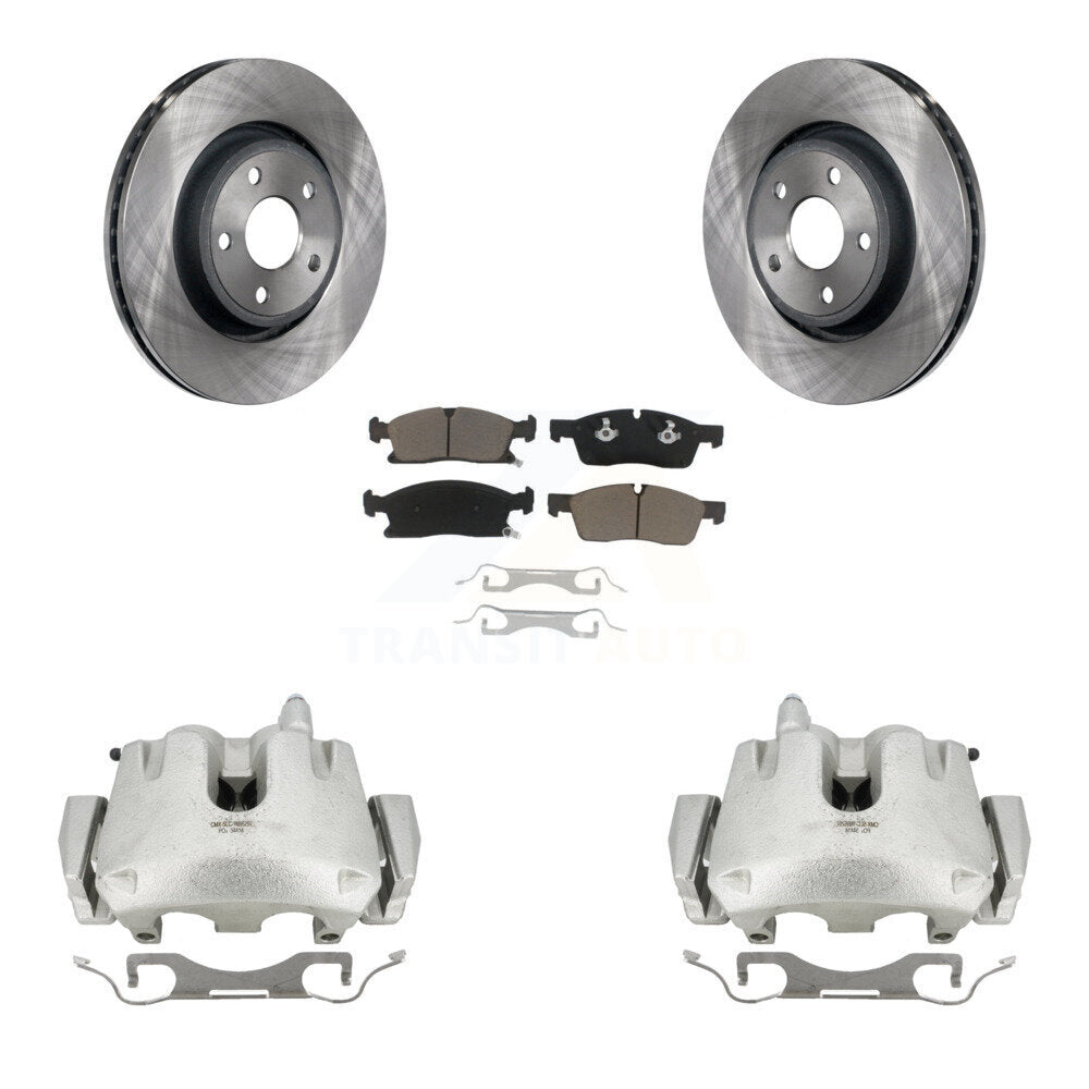 Front Disc Brake Caliper Rotors And Ceramic Pads Kit For Jeep Grand Cherokee Dodge Durango KC8-100161C by Transit Auto