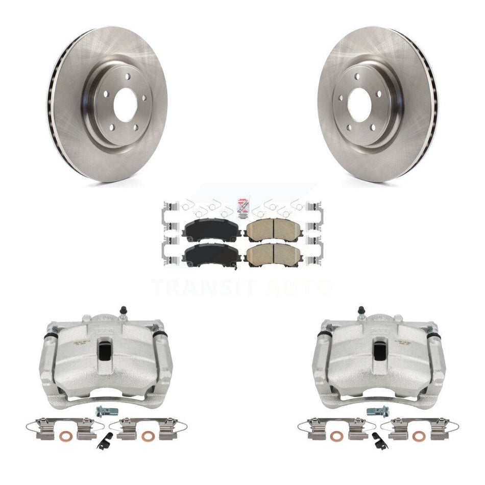 Front Disc Brake Caliper Rotors And Ceramic Pads Kit For Nissan Rogue With 3rd Row Seating KC8-100161N