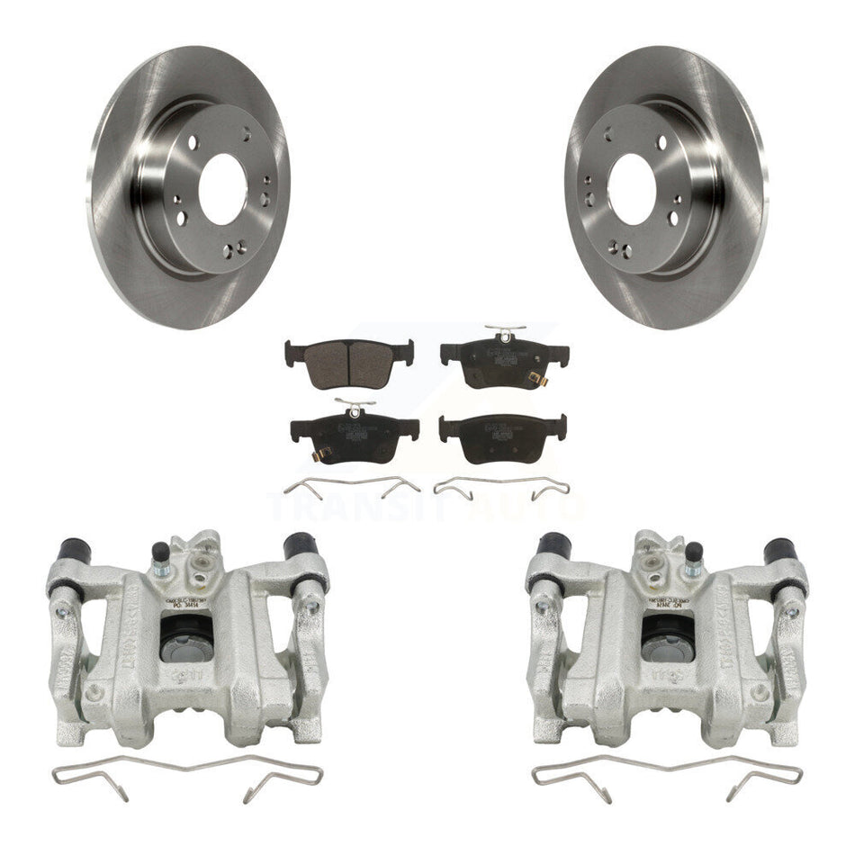 Rear Disc Brake Caliper Rotors And Ceramic Pads Kit For Honda Civic KC8-100163T