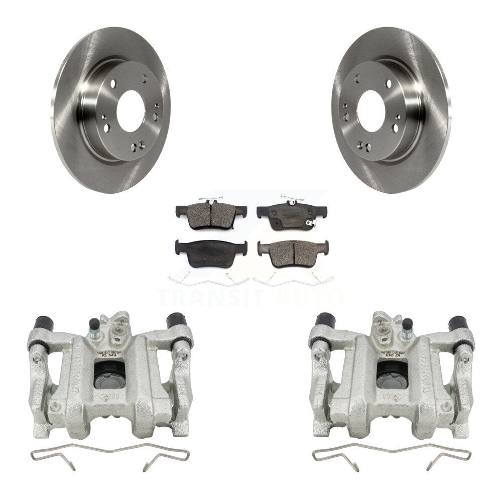 Rear Disc Brake Caliper Rotors And Ceramic Pads Kit For Honda Civic Insight KC8-100164T