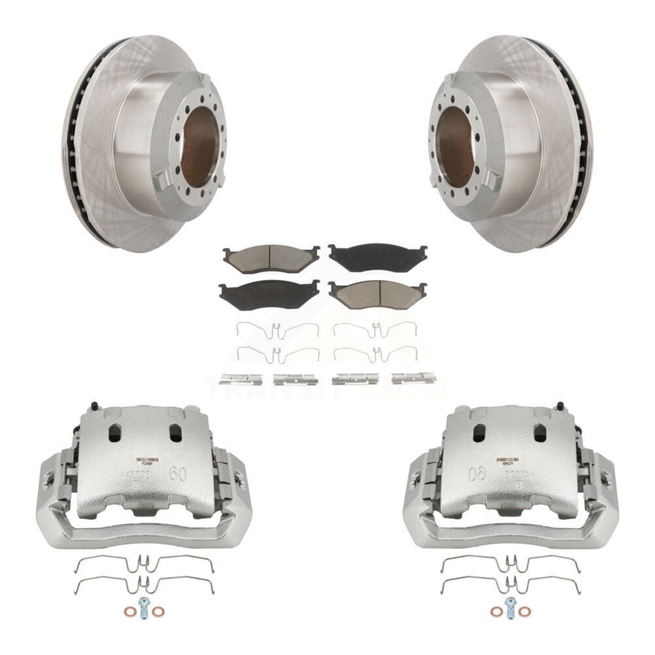 Front Disc Brake Caliper Rotors And Ceramic Pads Kit For International TerraStar KC8-100165C
