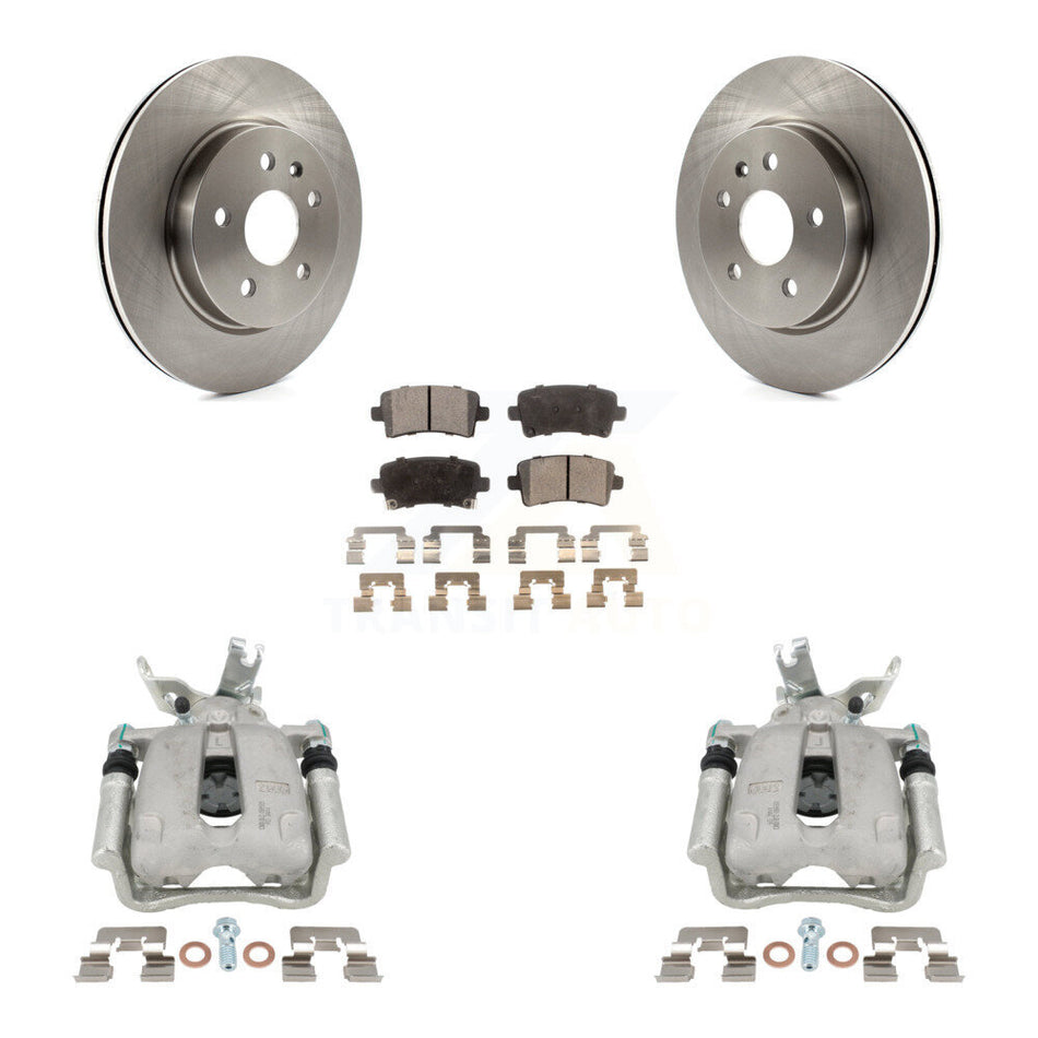 Rear Disc Brake Caliper Rotors And Ceramic Pads Kit For Chevrolet Malibu Limited KC8-100167T
