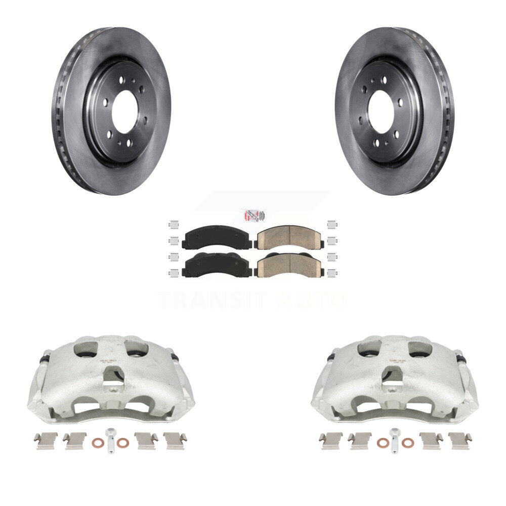 Front Disc Brake Caliper Rotors And Ceramic Pads Kit For Ford F-150 Expedition Lincoln Navigator KC8-100168N by Transit Auto