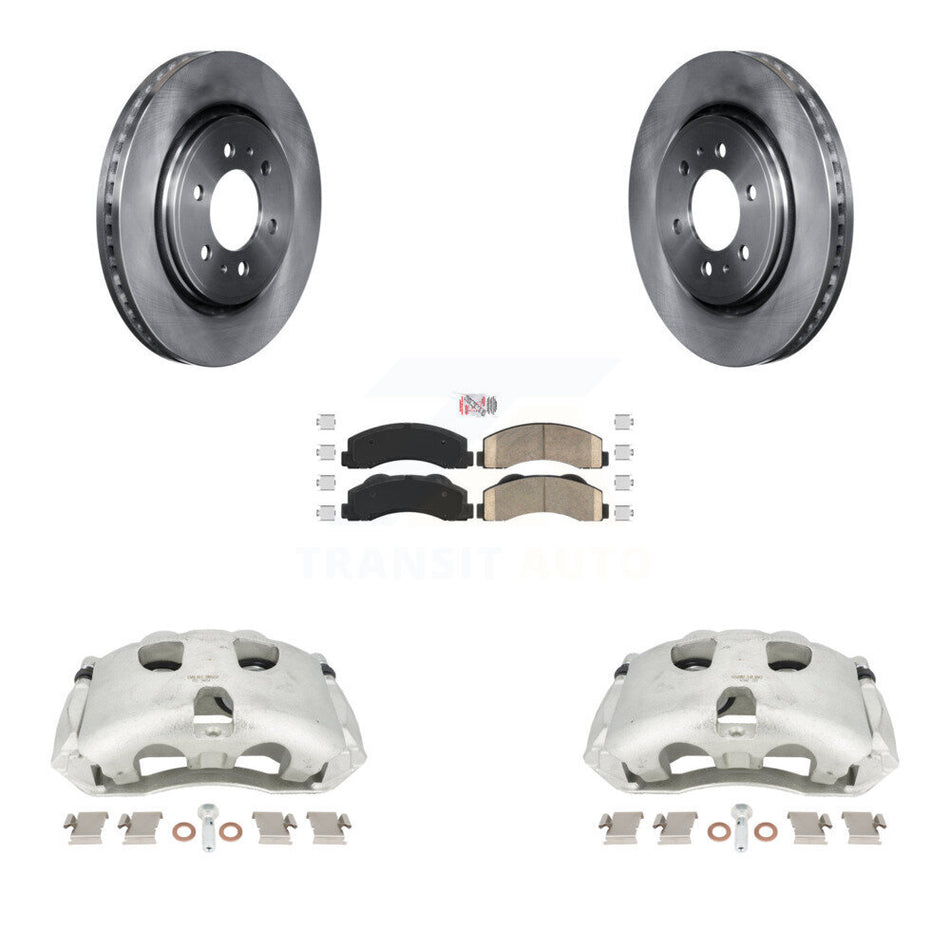 Front Disc Brake Caliper Rotors And Ceramic Pads Kit For Ford F-150 Expedition Lincoln Navigator KC8-100168N by Transit Auto