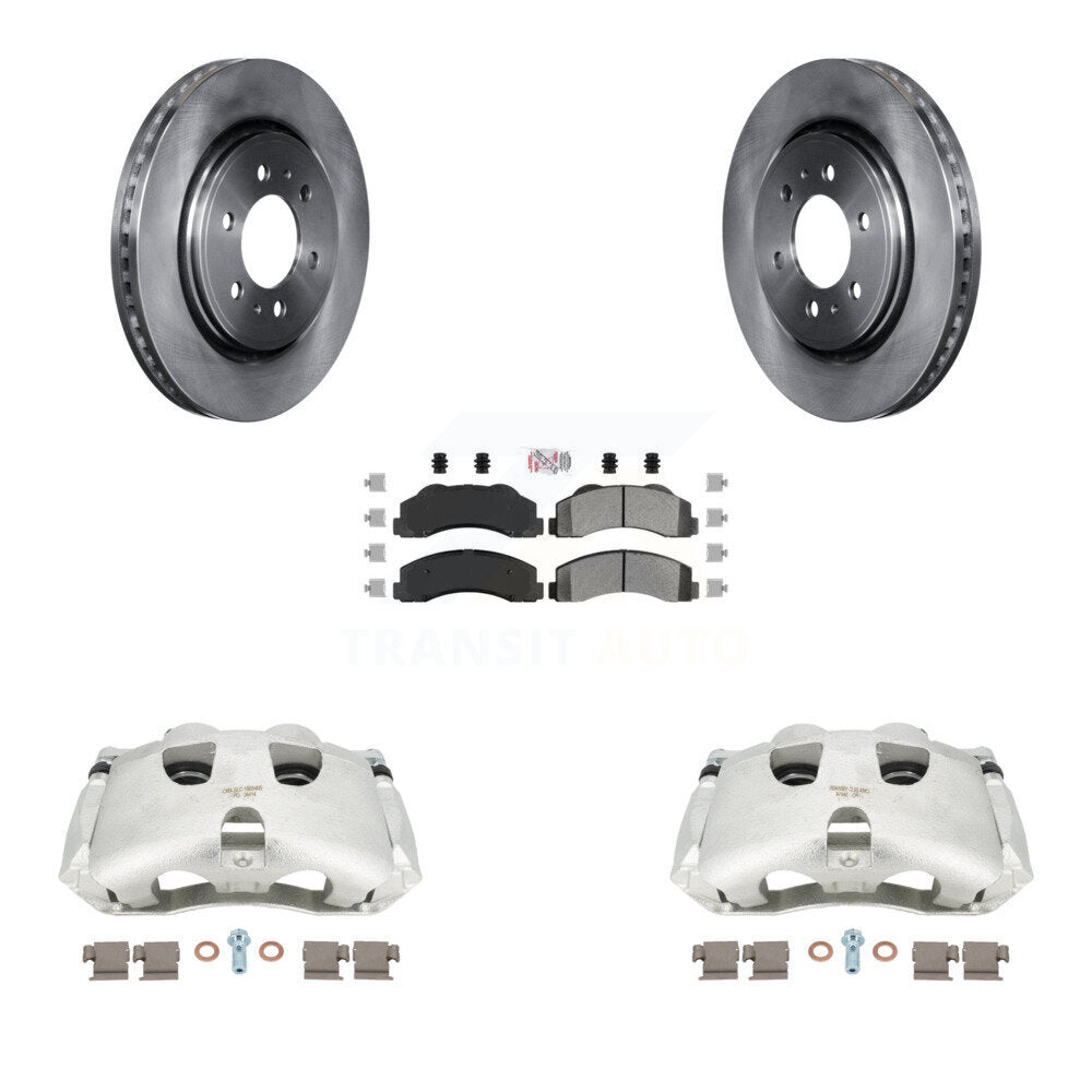 Front Disc Brake Caliper Rotors And Semi-Metallic Pads Kit For Ford F-150 KC8-100170N by Transit Auto