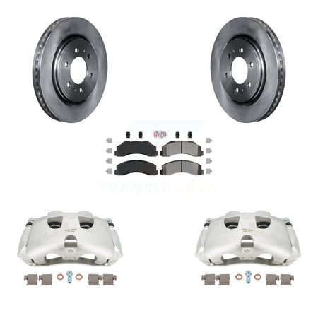 Front Disc Brake Caliper Rotors And Semi-Metallic Pads Kit For Ford F-150 KC8-100170N by Transit Auto